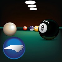 a billiards table at a recreation facility - with NC icon