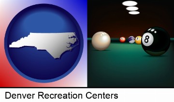 a billiards table at a recreation facility in Denver, NC
