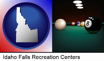 a billiards table at a recreation facility in Idaho Falls, ID